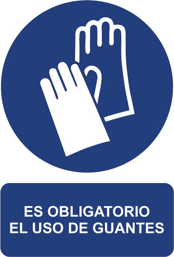 Normaluz Pflichtschild "Das Tragen von Handschuhen ist vorgeschrieben" (PVC 0,7 mm) 30x40 cm 8965