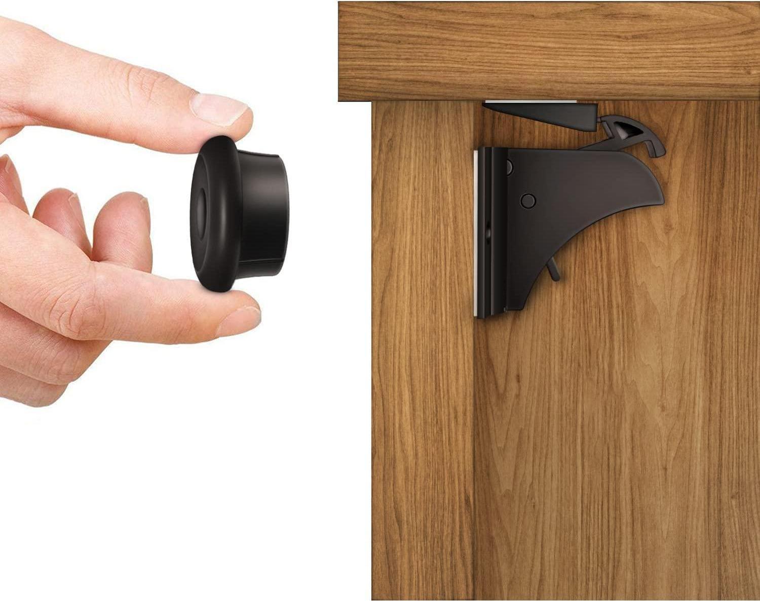 Sonstige Baby Sicherheit Magnetisches Schrankschloss für Schrank und Schubladen - 10 Schlösser + 2 Schlüssel