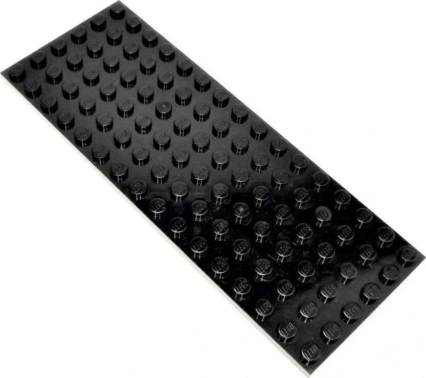 1x Lego stavebná doska 6x16 Základná čierna základná doska železnice 302726 3027