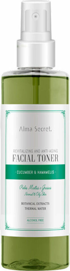 Alma Secret Gesichts-Revitalisierungs- und Anti-Aging-Toner mit Gurke und Hammamelis, 200 ml Facial Toner