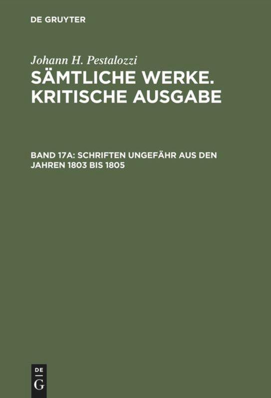 De Gruyter, Mercury Learning And Information Schriften ungefähr aus den Jahren 1803 bis 1805