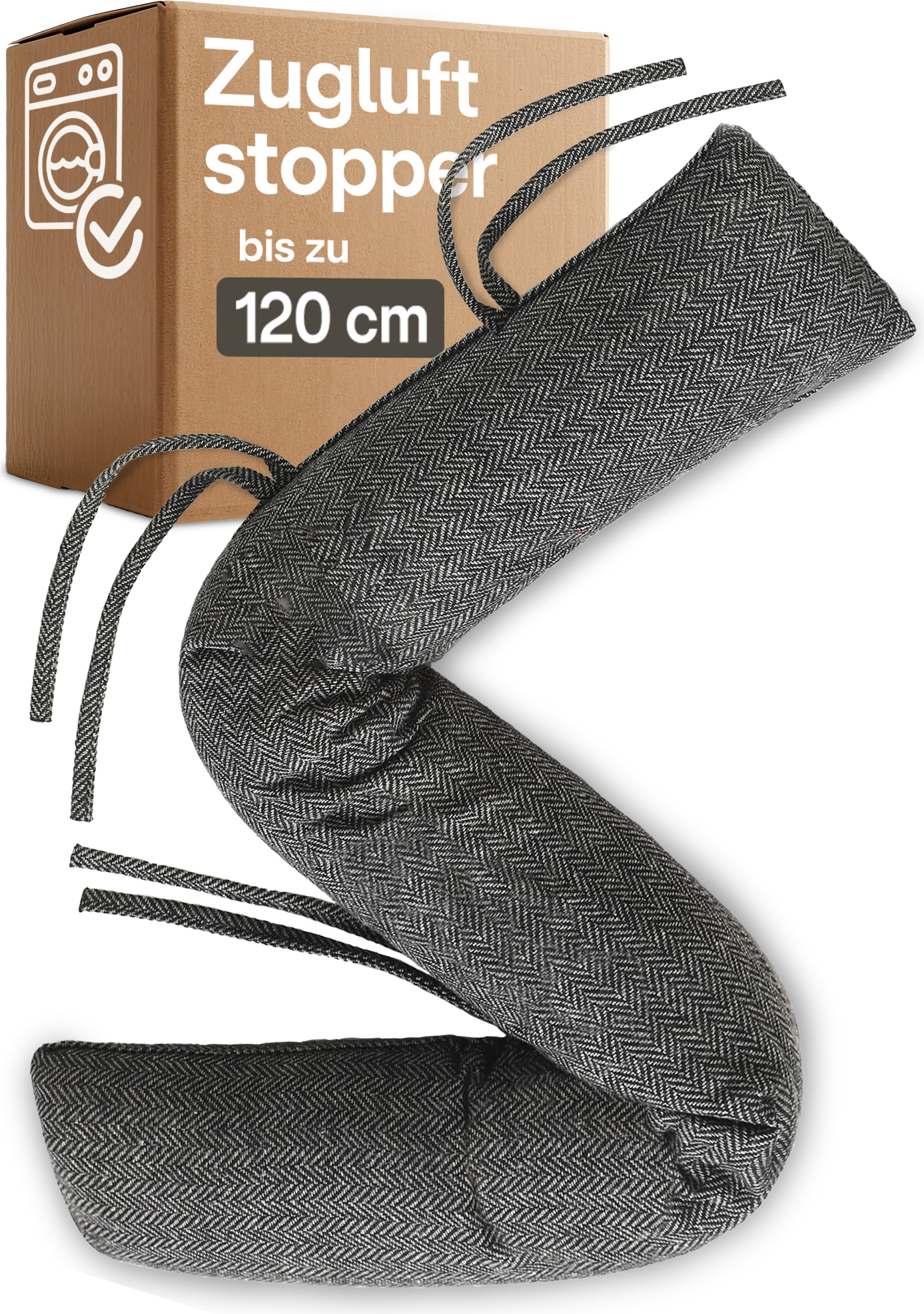 BIANCHERIAWEB Zugluftstopper Margot Rot, 120 Cm – Dekorativ & Abziehbar