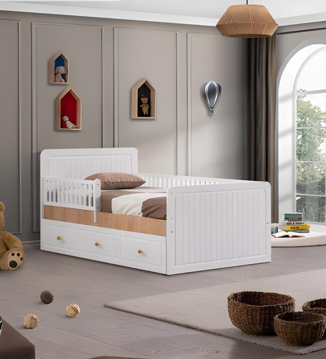 AEA Bettrahmen Kinderbett Bett Kinderzimmer Kinderzimmermöbel Weiße JVM4069424167924