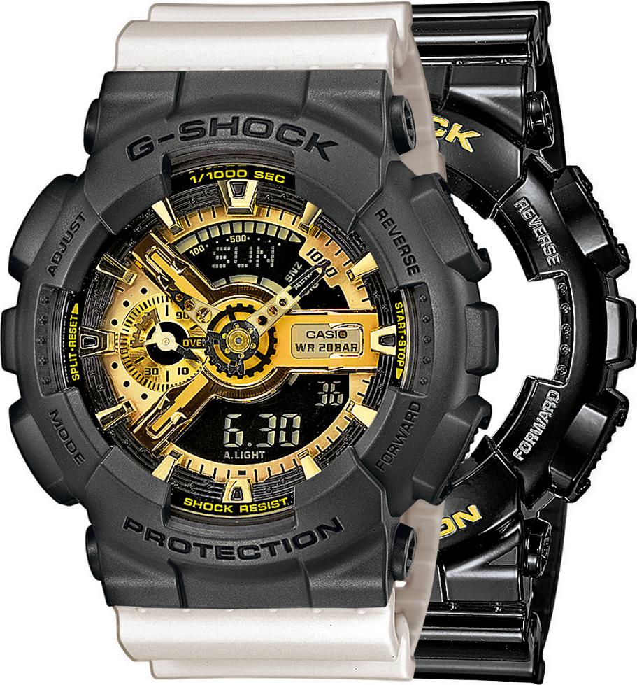 Hodinky Casio G-Shock SET GA-110GB-1AER + BEZEL 10467795 + BAND 10395227 20BAR