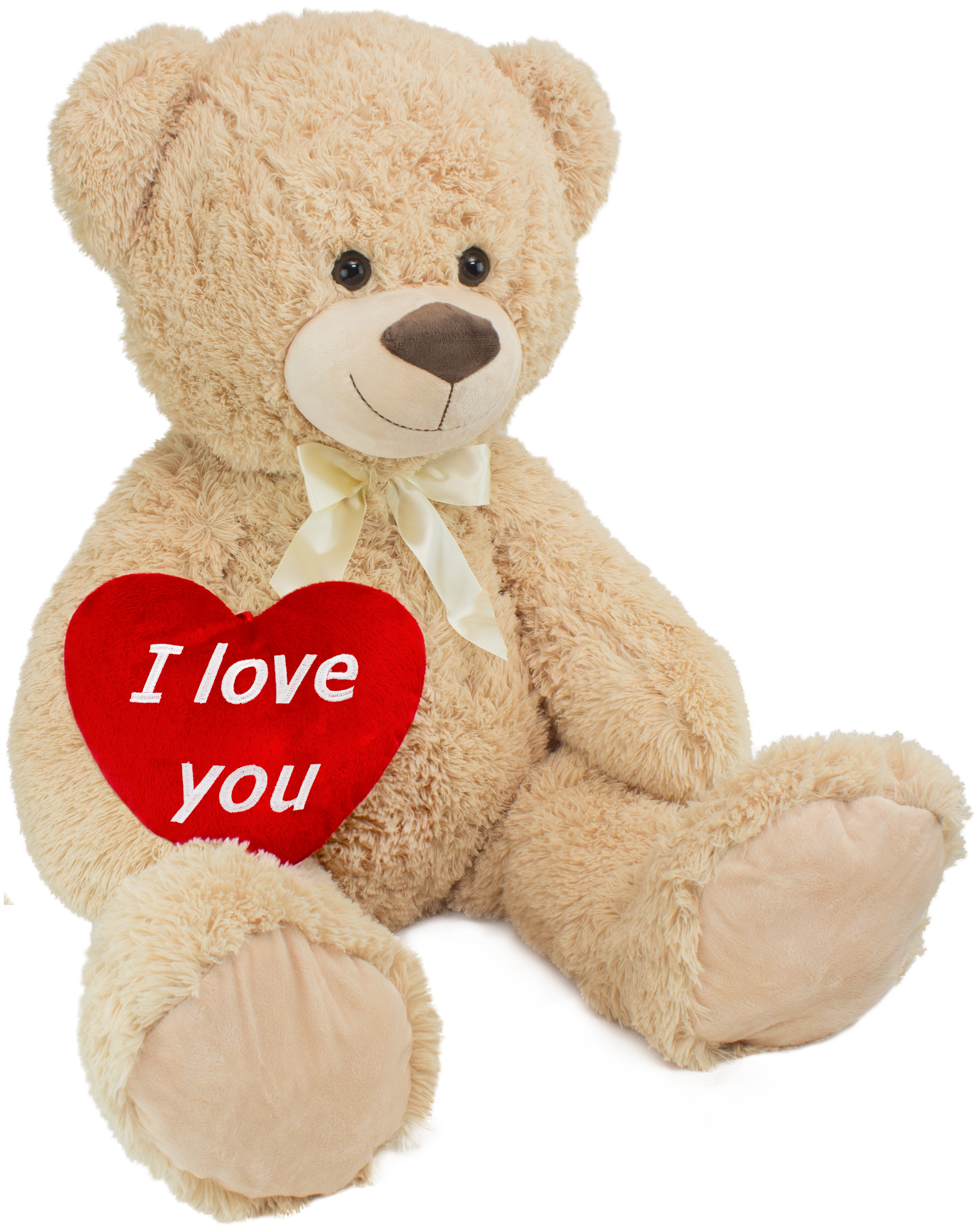Teddybär I LOVE YOU 100 cm groß XL Plüschbär Plüschtier Weich Geschenk Idee 
