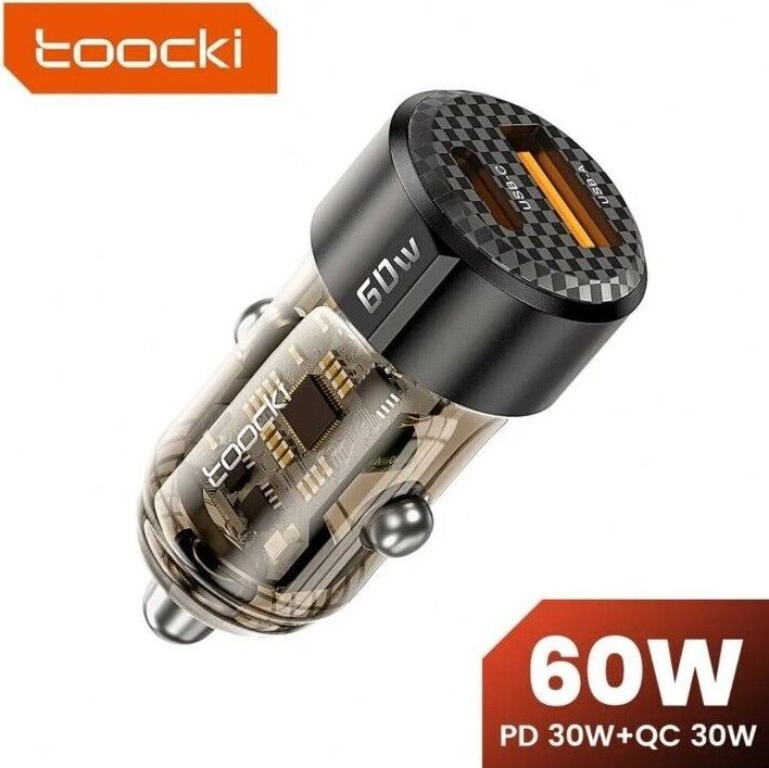 Nabíjačka USB-C+A do auta Zástrčka zapaľovača do auta 60W