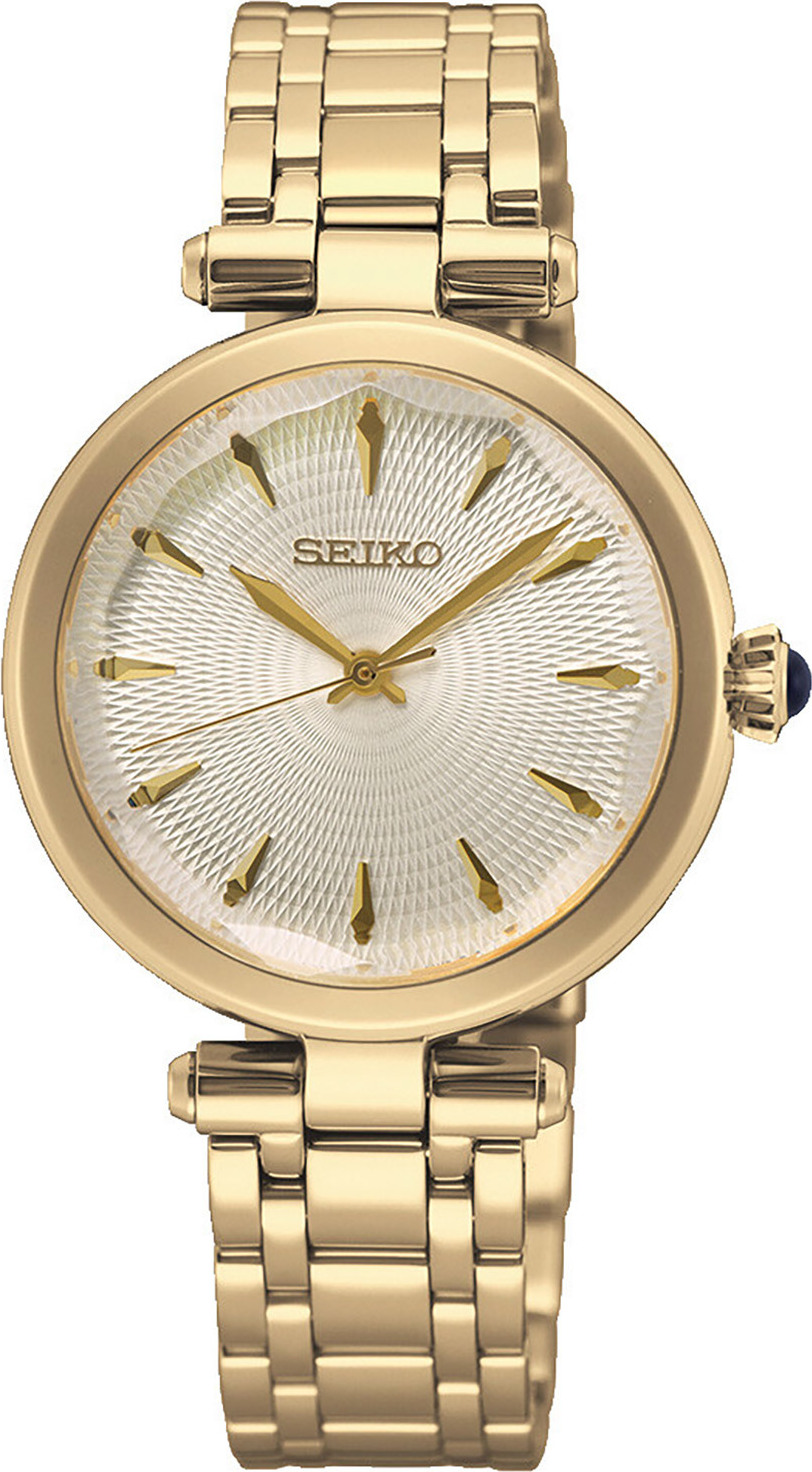 Dámske hodinky Seiko SRZ554P1 quartz zlatej farby
