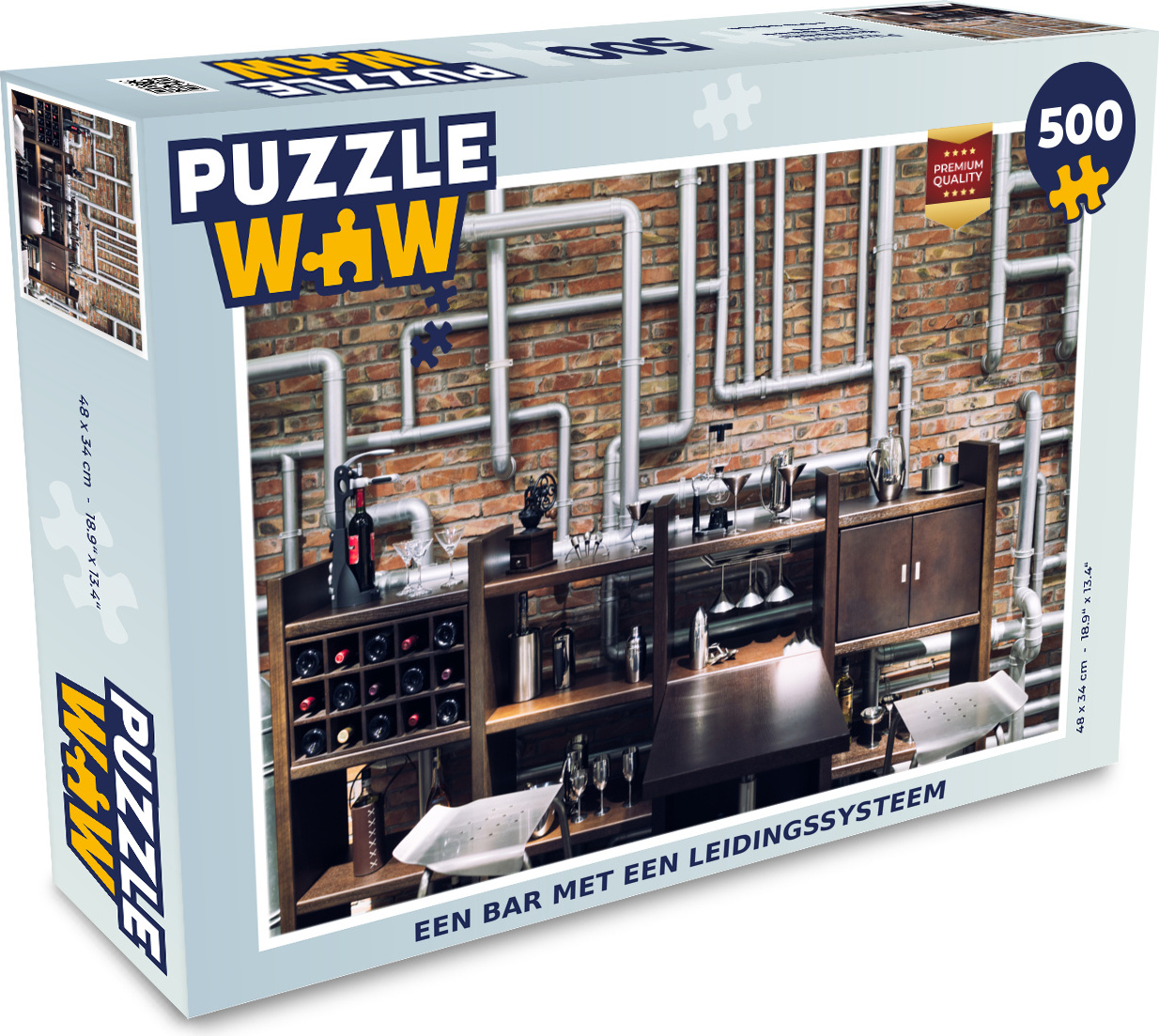 MuchoWow® Puzzle 500 Teile Eine Bar mit einem Rohrsystem - 500 Teile - Kinder - Selberbauen - Puzzlespiele 137|1342368