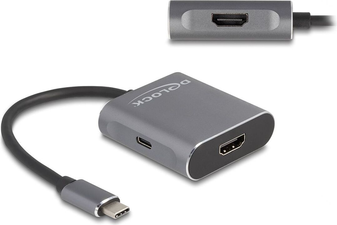 DELOCK USB Type-C Splitter zu 2 x HDMI MST mit USB Type-C