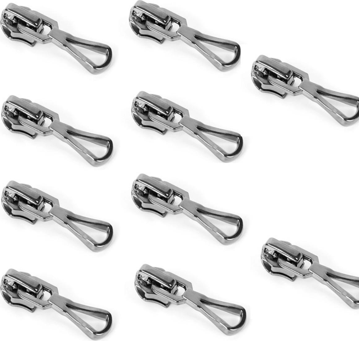 INF Reißverschluss-Zipper Ersatz für No.5 Nylon Reißverschlüsse Alloy 3cm x 2.2cm x 1cm 10er Set 413519