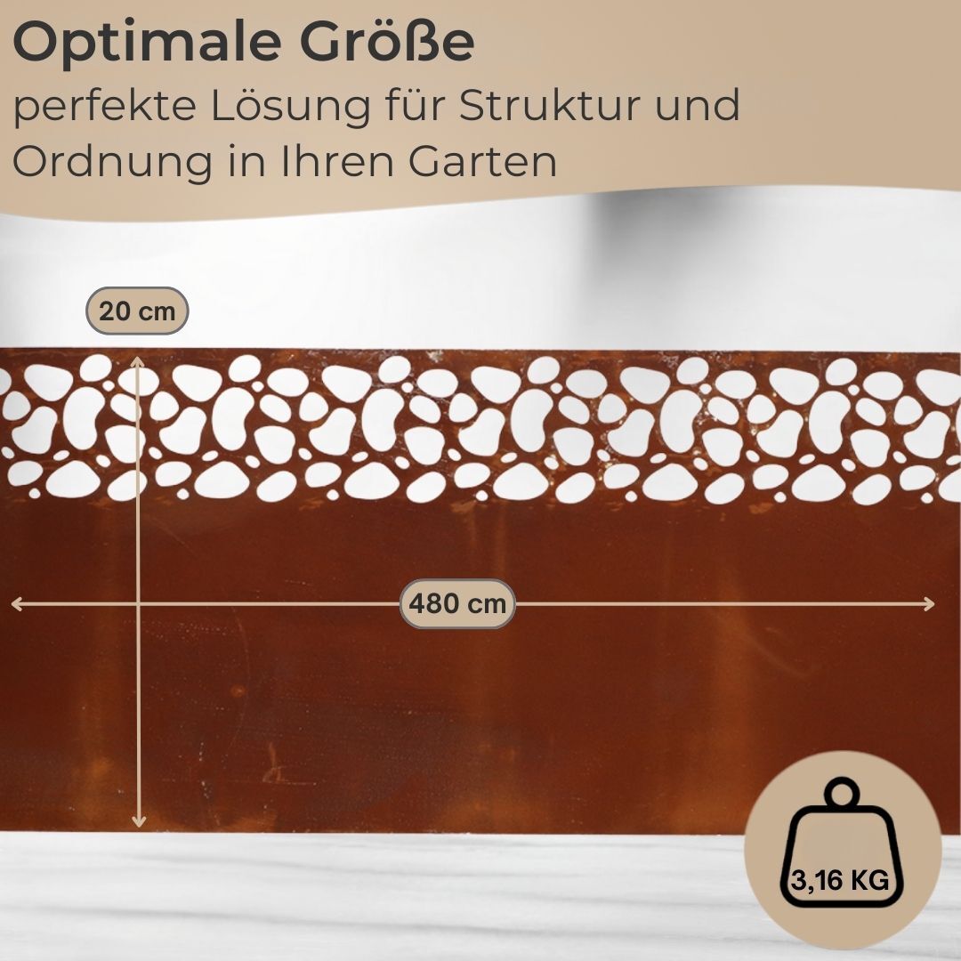 Topanbieter999 TOPANBIETER 999 Rasenkante "Tupfen" Beeteinfassung aufgerollt Rasenbegrenzung
