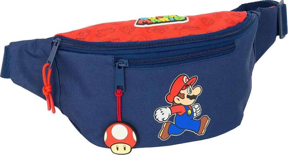 SUPER MARIO WORLD - Cartella con fogli 4 anelli, ideale per bambini di diverse età, comoda e versatile, qualità e resistenza, 26,5 x 33 cm, colore blu navy