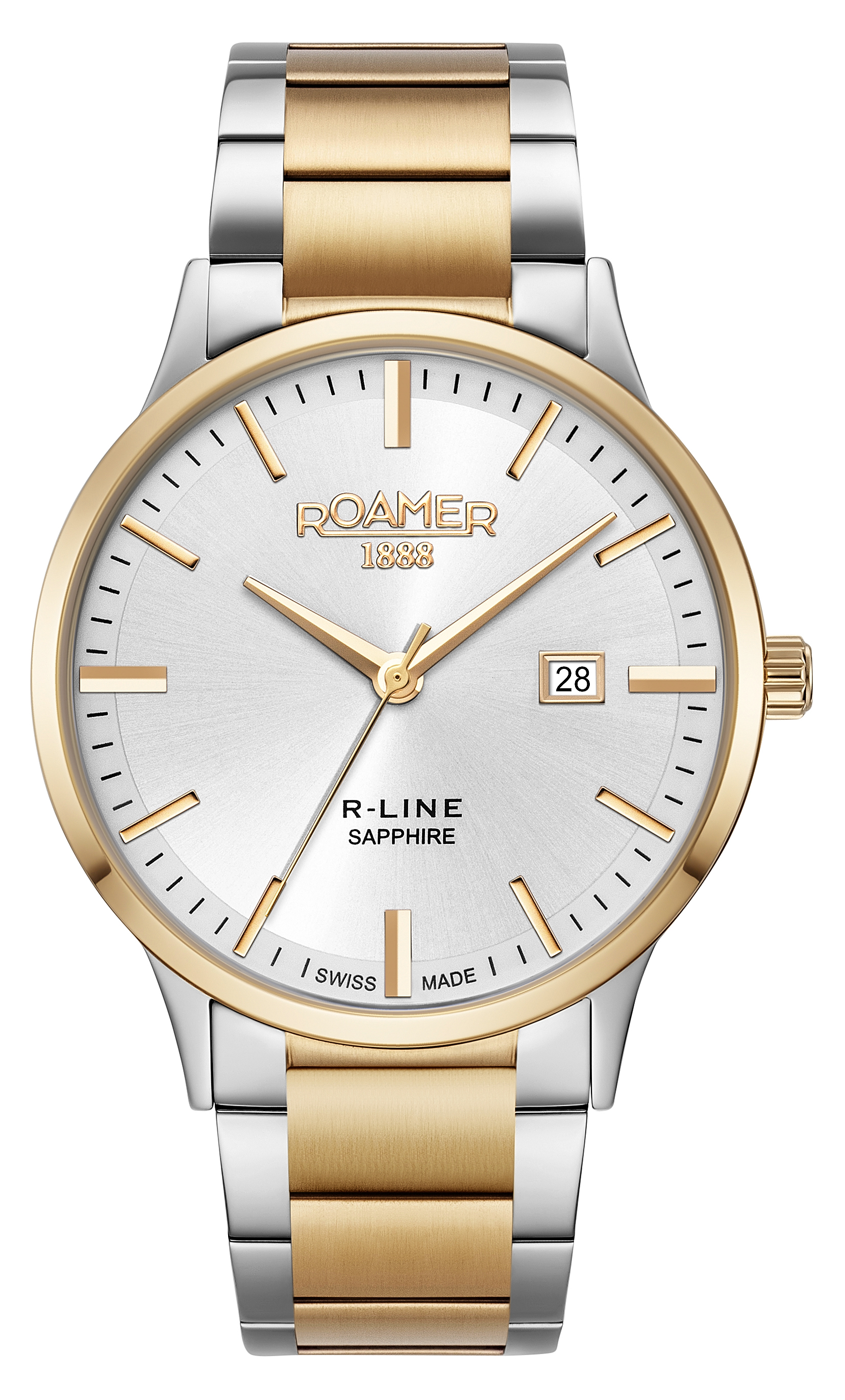 Roamer Herren Armbanduhr R-Line Classic 43 mm Armband Edelstahl 718833 48 15 70