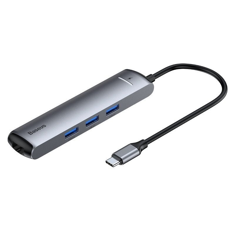 Adaptér rozbočovača Baseus 6-v-1 z USB-C na 3xUSB 3.0+HDMI+RJ45+USB-C PD