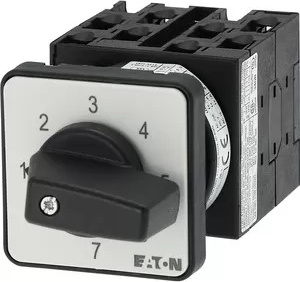 Eaton Stufenschalter, T0, 20 A, Einbau, 4 Baueinheit(en), Kontakte: 7, 45 °, rastend, ohne 0-Stellung, 1-7, Abwicklungs Nr. 8234 055464