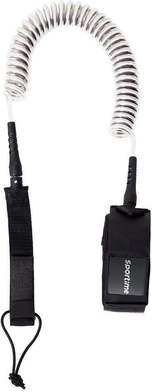 Sportime SUP-Coil Leash "Indiana", Weiß