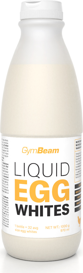 GymBeam Flüssiges Eiklar - praktische Form von 100% Eiklar, schnelle und vollwertige Eiweißquelle, ideal fpr Proteinshakes, Backen und Kochen 36262-1-1000g-unflavored
