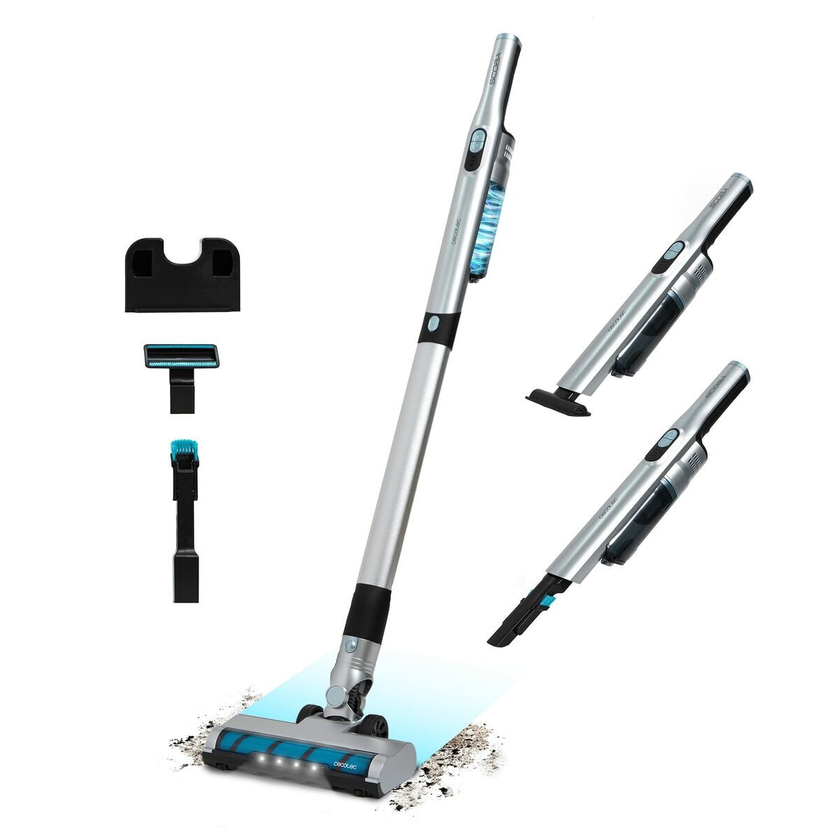 Hoover Scoba 2100 Jalisco concon motor Digital Brushless de 210 W and 20 kPa de power de suction power. Autonómia až 45 minút. Dva režimy výkonu. Motorizovaná kefa a trubica Jalisco.