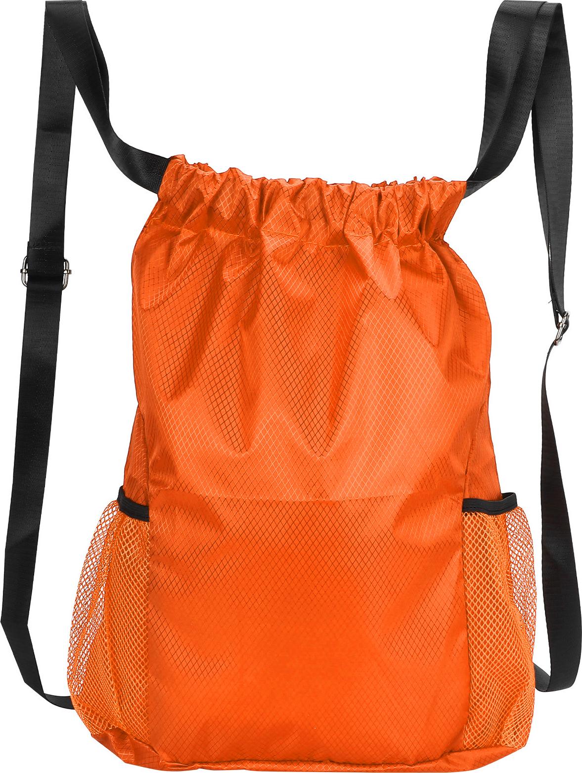 Gistuch Kordelkorderpocke Doppelter Schulter -Rucksack verdickter wasserdichtes Fahrt Bagorange