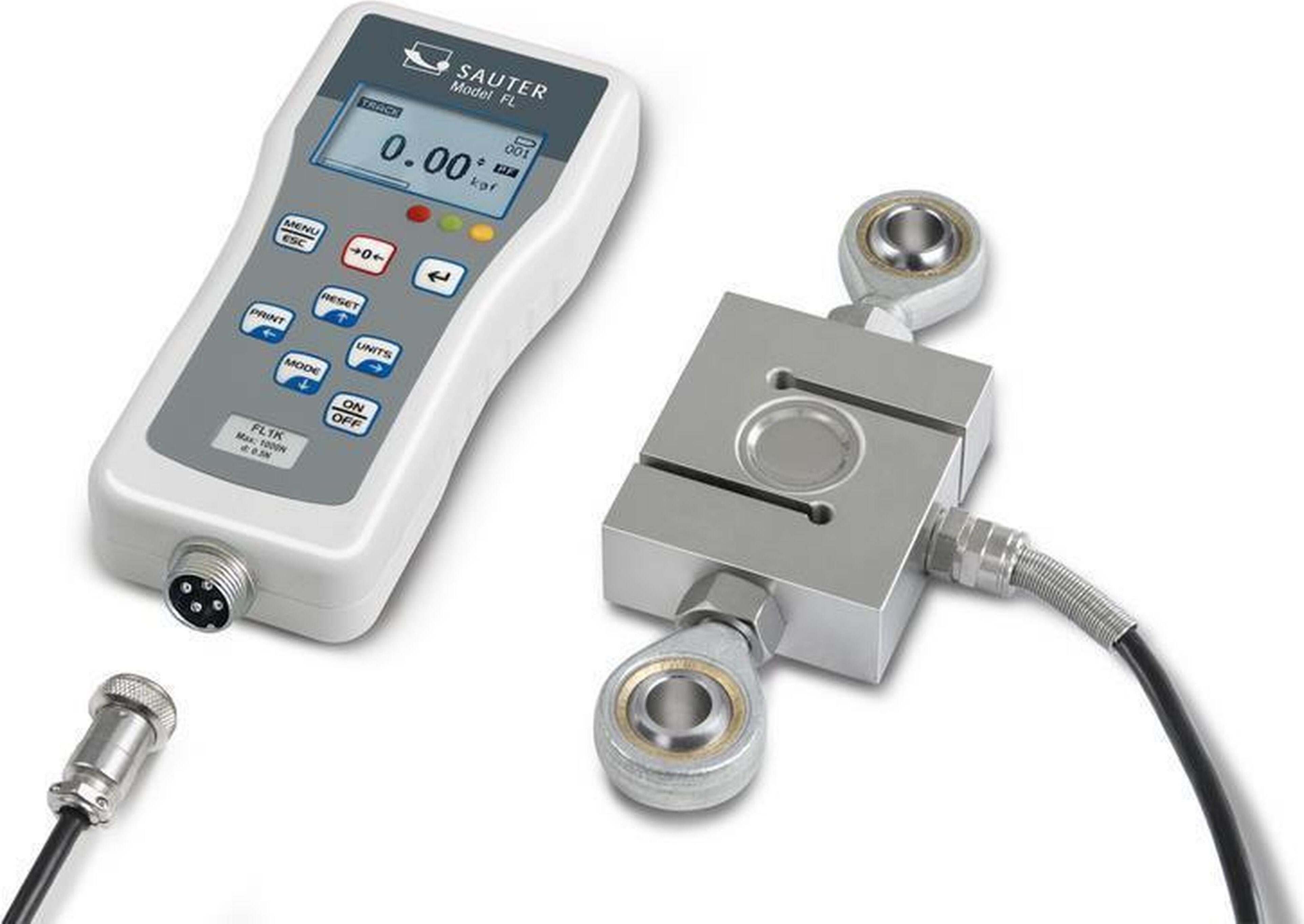 KERN & SOHN Digitales Kraftmessgerät (externe Messzelle), Weiß, 175 mm, 75 mm, 30 mm, 1,6 kg FL 10K