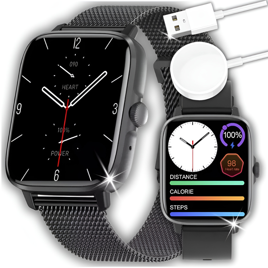Smartwatch Dámske Hodinky Hovoriť En Menu Srdcový Tep Ekg Tlak Pulz 2 Remienky