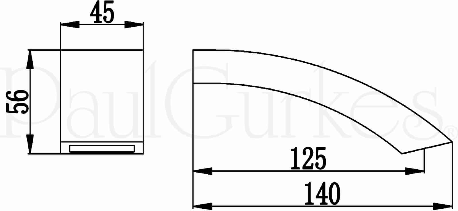 PaulGurkes Wanneneinlauf Zulauf Einlauf eckig PG8T