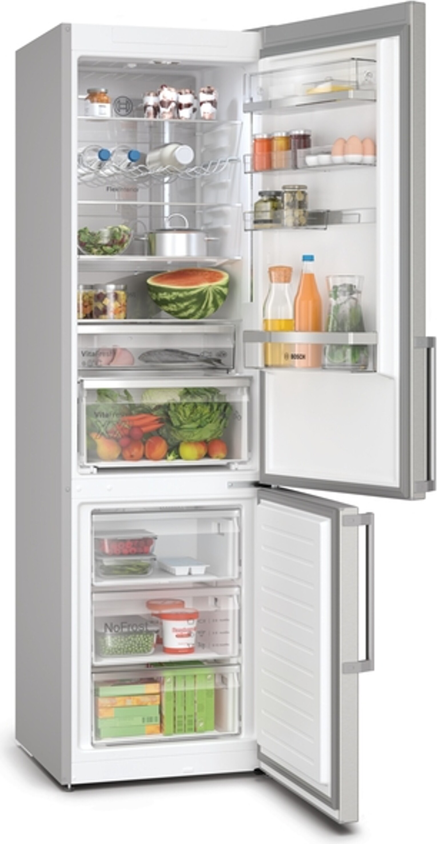 Chladnička s mrazničkou Bosch 363 l B Series6 FlexInterior 203 x 60 cm KGN39AIBT