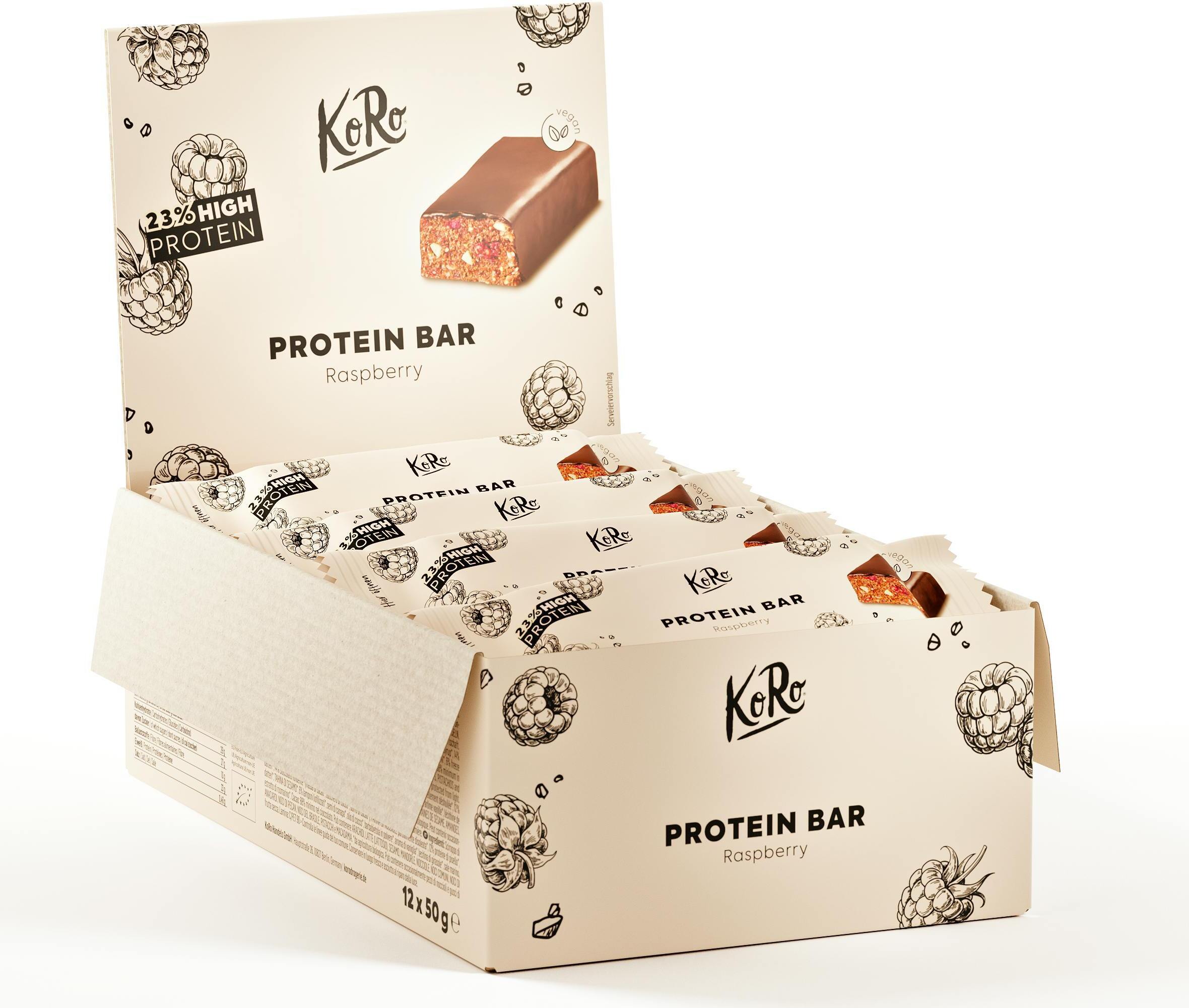 KoRo | VeganerProteinriegel Raspberry 12 x 50 g