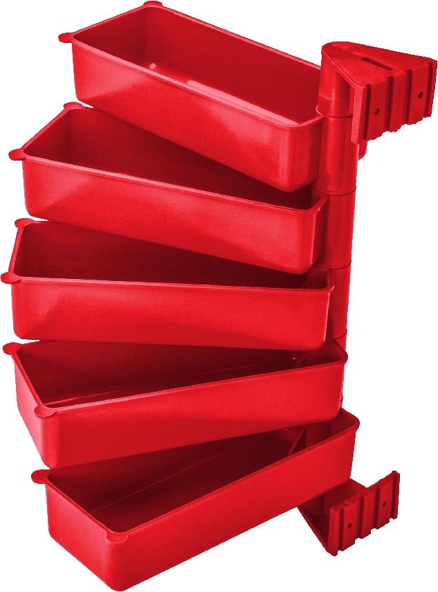 UN 5-Element-Drehregal-Set Rot - 5-Element-Kreuze Schwarz