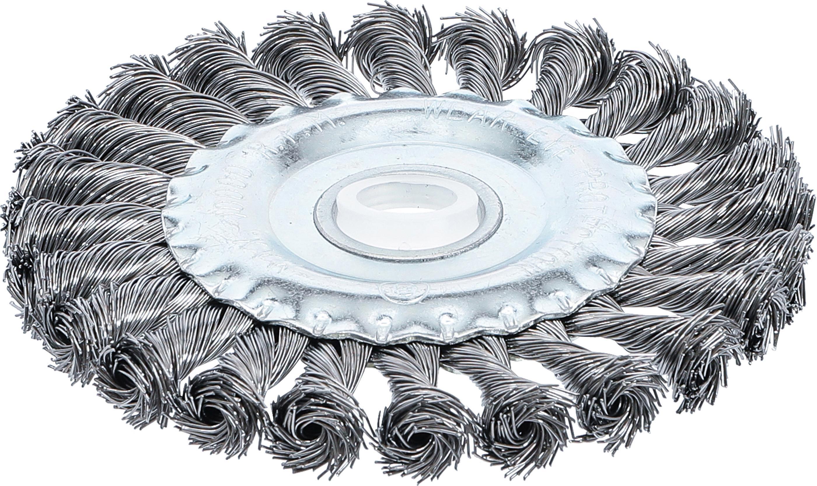 BGS technic BGS 3986 Scheibenbürste / Zopfrundbürsten, 125 mm Durchmesser