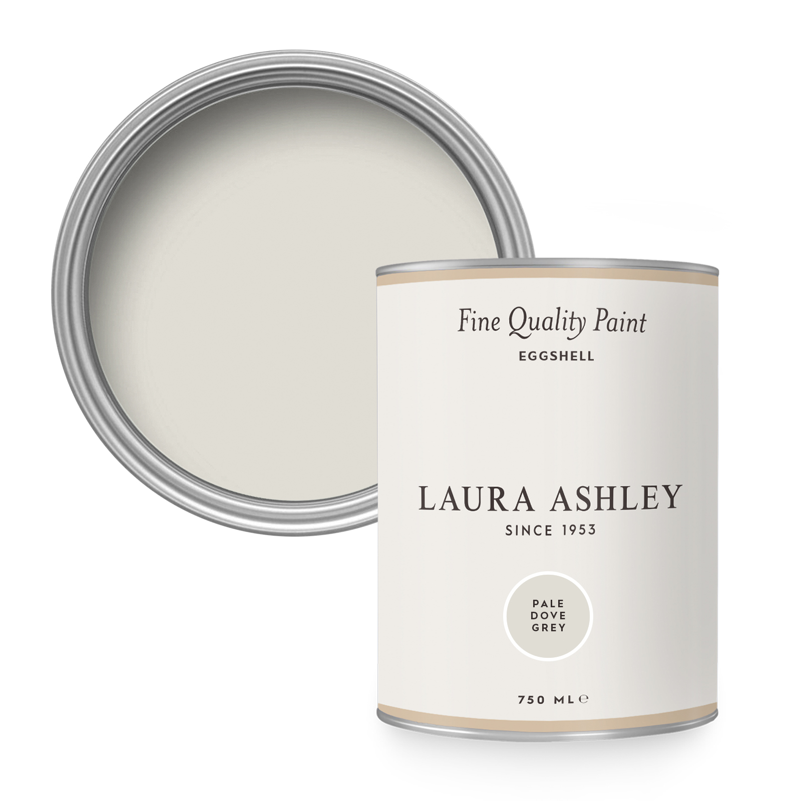 Laura Ashley Farbe | Farben Lack Seidenglanzlack Pale Dove Grey Grau (Glanzgrad 20-30%) 750 ml 113807