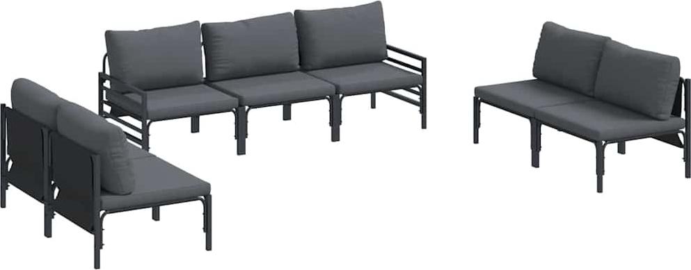 vidaXL Záhradná sedacia súprava antracitová oceľ