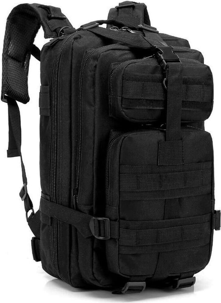 bedee 30L Militär Rucksack, Militärrucksack, Sport Reisen, Rucksack für Wandern, Treeking, Reisen, Schwarz, Taktischer Rucksack