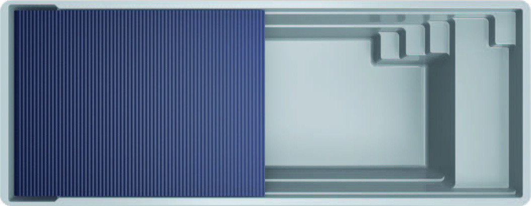 Keramik Pool Enzo 9 PIT | 9,50 x 3,70 x 1,50 m Standard-Farbpalette Standard System