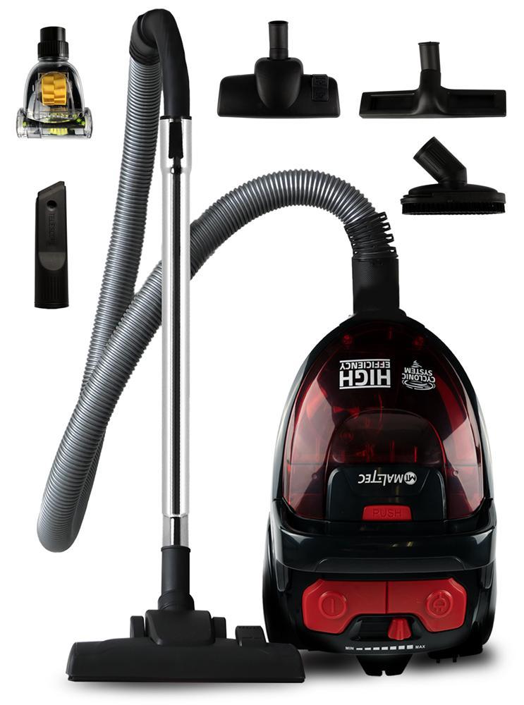 MalTec vysávač Turbo Cyclone 4200Wt 12v1 bezvreckový vysávač Cyklónová technológia vysoko účinný HEPA filter 2L 800W Príslušenstvo