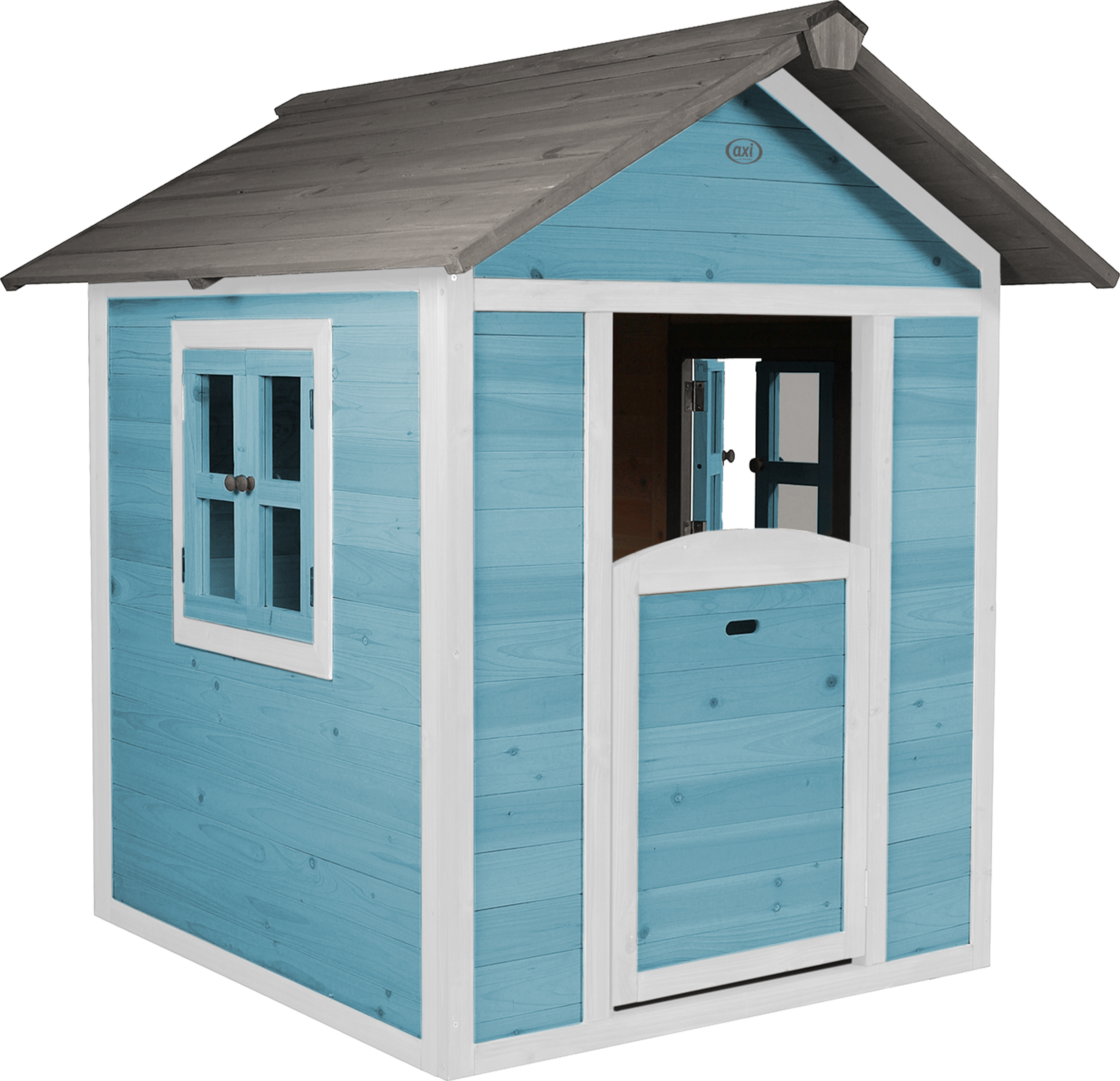 AXI Spielhaus Beach Lodge in Blau | Kleines Spielhaus aus Holz für Kinder | 135 x 111 x 133 cm C050.001.01