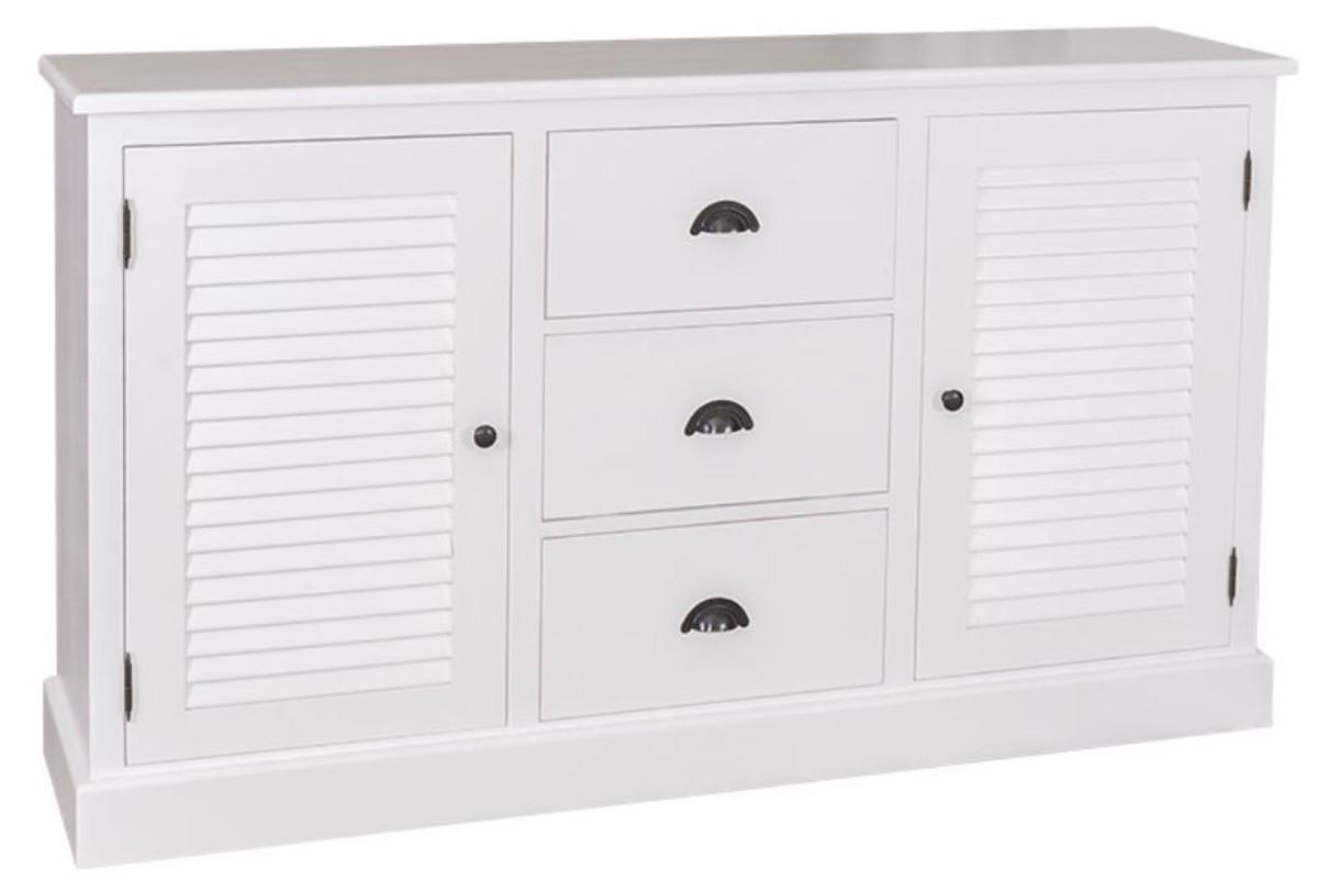 Casa Padrino Landhausstil Sideboard Kommode im Landhausstil Weiß 158 x 37 x H. 90 cm