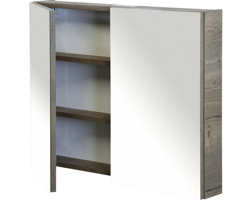 Spiegelschrank Sanox 70 x 13 x 65 cm tabacco 2-türig 84401439