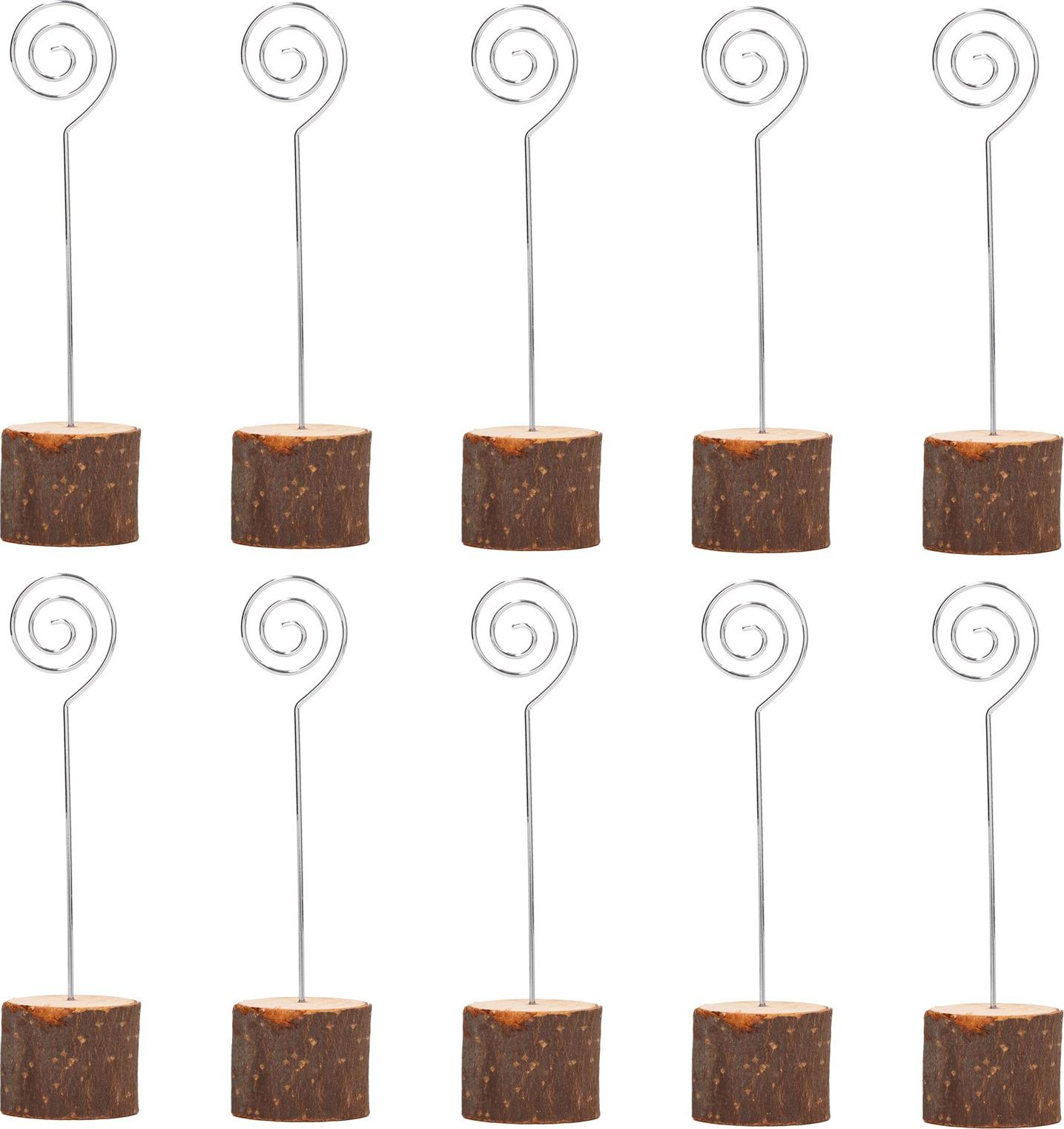 Gistuch 10pcs Place -Kartenhalter modische einfache sichere Fix Niedliche Tischnummer Halter mit Holzbasis für die Jubiläumsfeier des Büros
