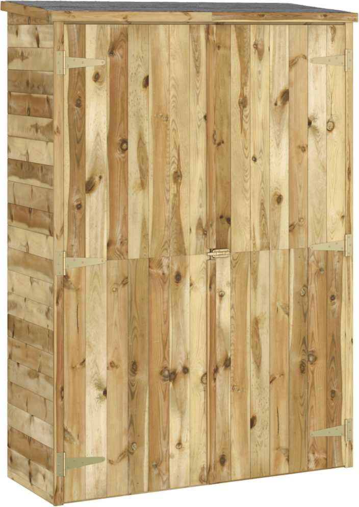 vidaXL Prístrešok na náradie 123x45x171 cm Masívne drevo Impregnovaná borovica