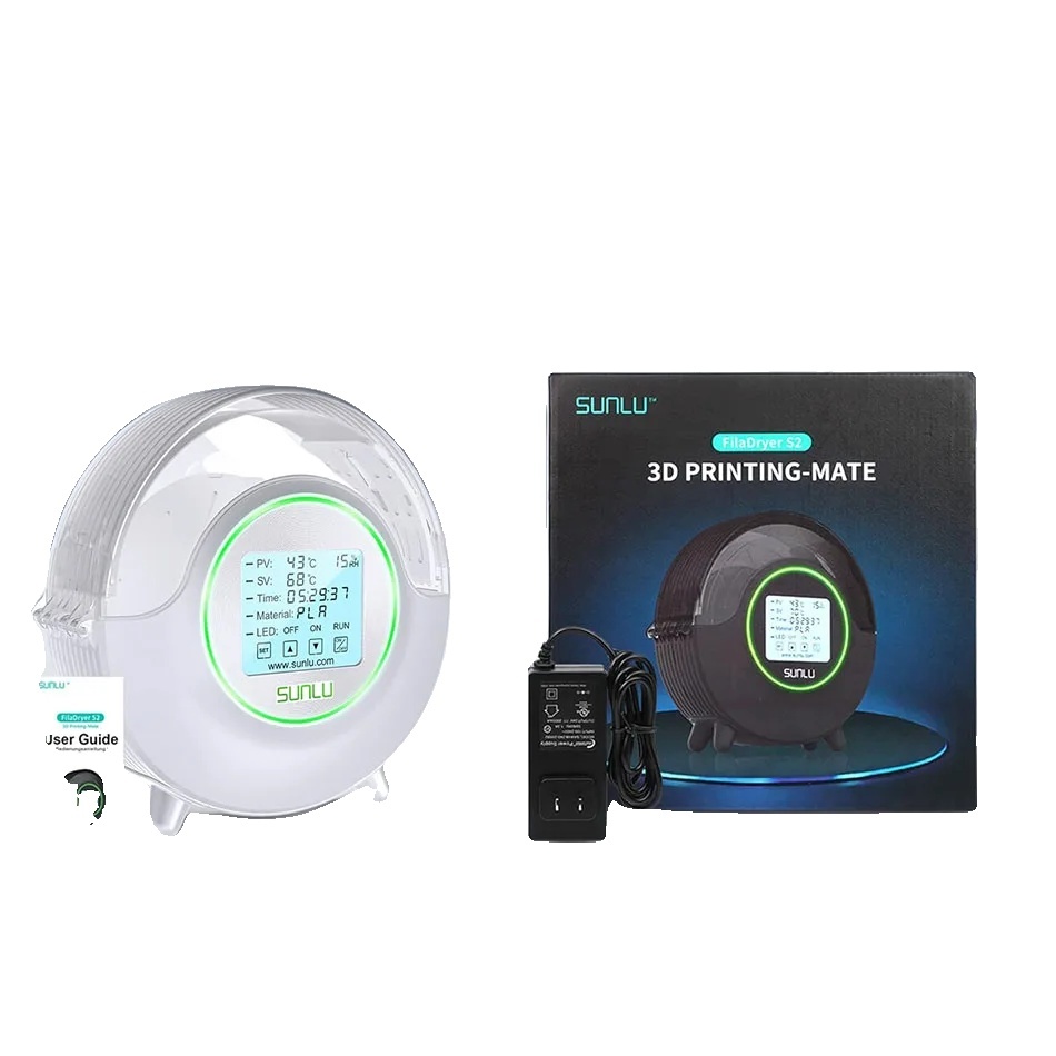 SUNLU S2 sušička vlákien, 360° celoplošný ohrev, veľký dotykový displej LED HD, biela S2, EU(220V)