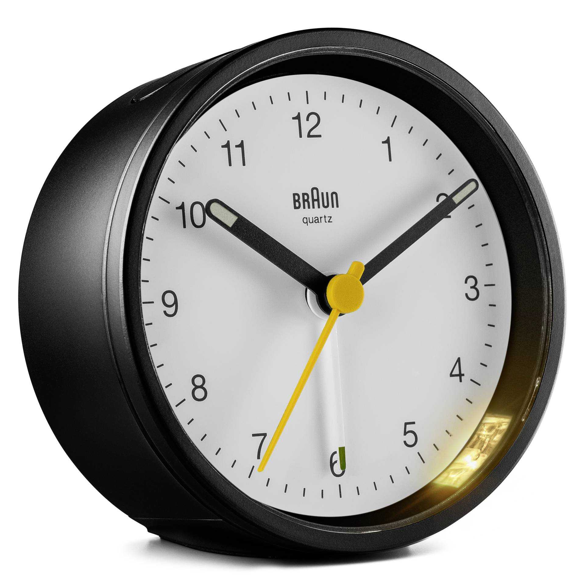 Quartzový budík Braun BC 12 BW čierny