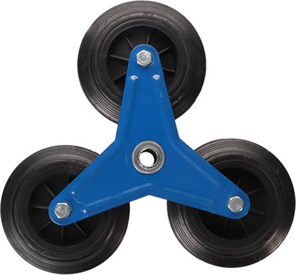 2 Roues Triangulaires Pour Chariot - Remplacement Roue Escalier, Trou 8mm - Acier Inoxydable