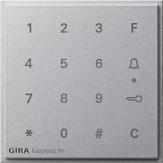 Aufsatz Codetastatur Gira TX_44 F Alu 851365