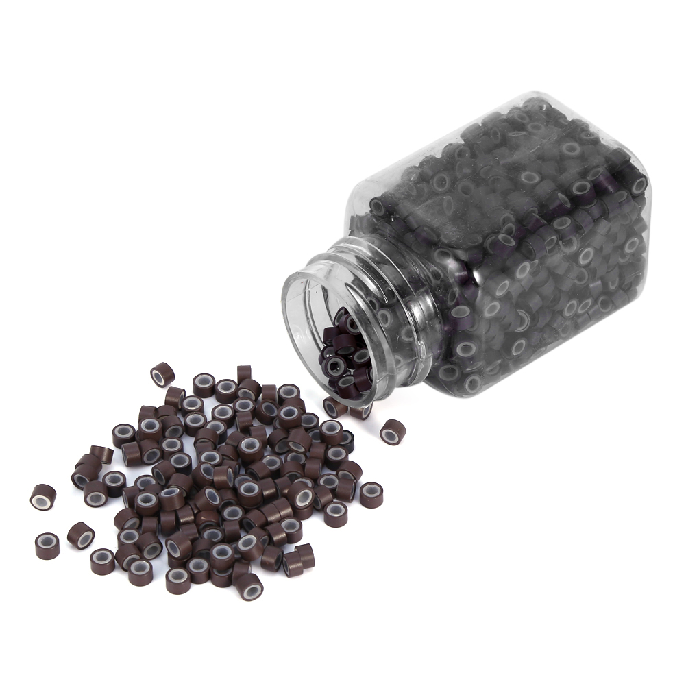 Cocosity Haarverlängerungsringe, Haarverlängerungsschlaufen, Haarverlängerungsperlen, Haarverlängerungswerkzeuge, Silikonhaarringe