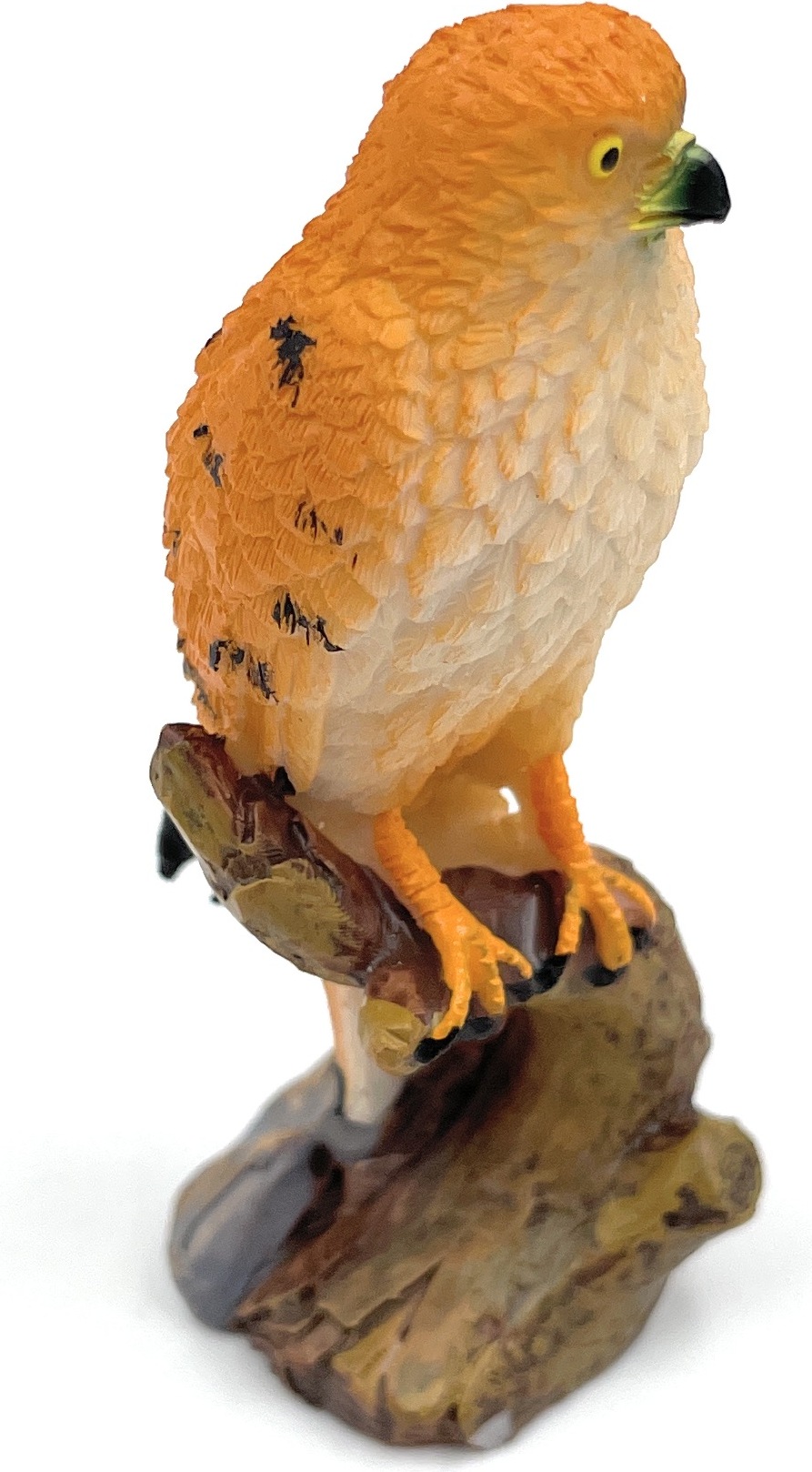 Onwomania Polyresin Figur Falke Falco Turmfalke Tier Dekofigur aus Polyresin Braun 7,8 cm