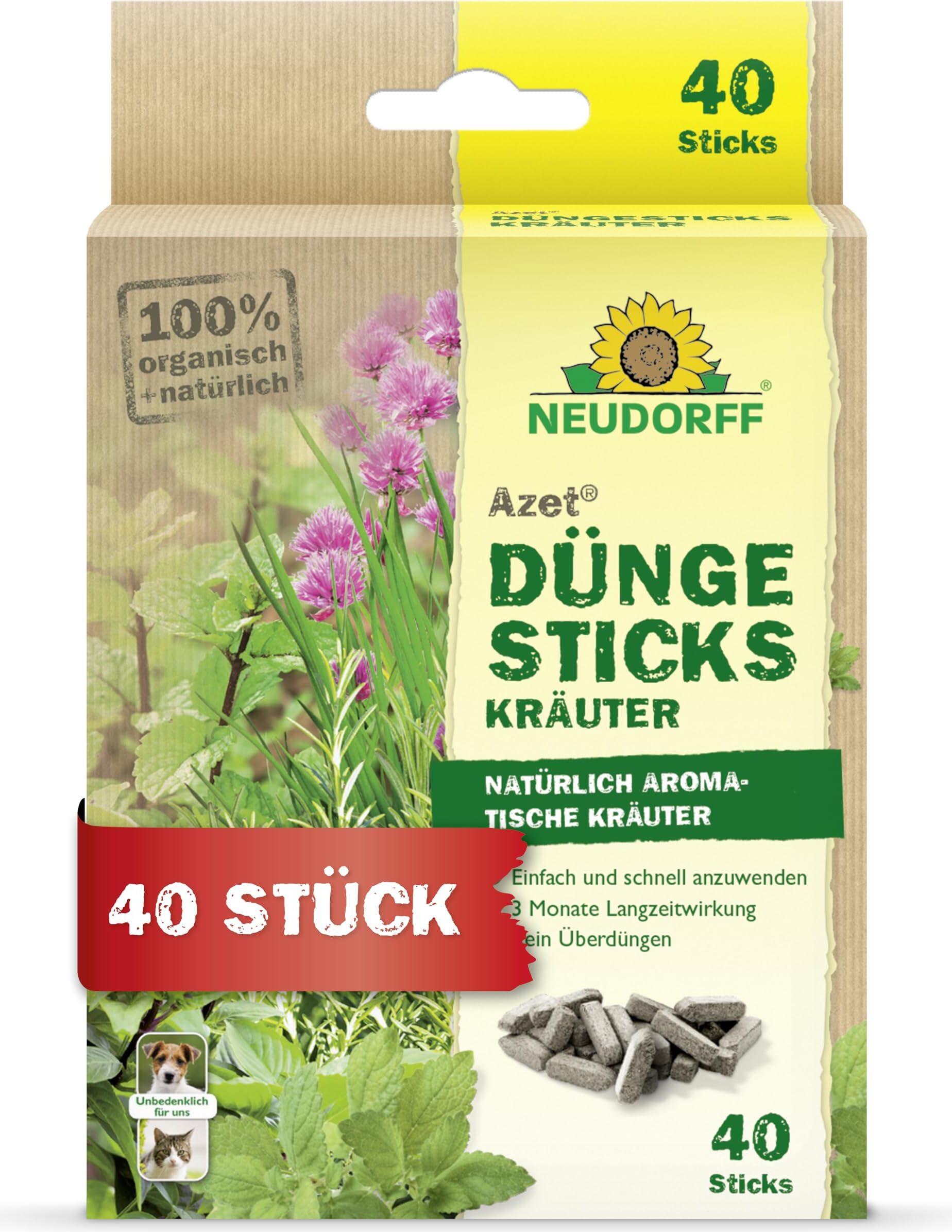 Neudorff - Azet DüngeSticks für Kräuter 40 Sticks 01416