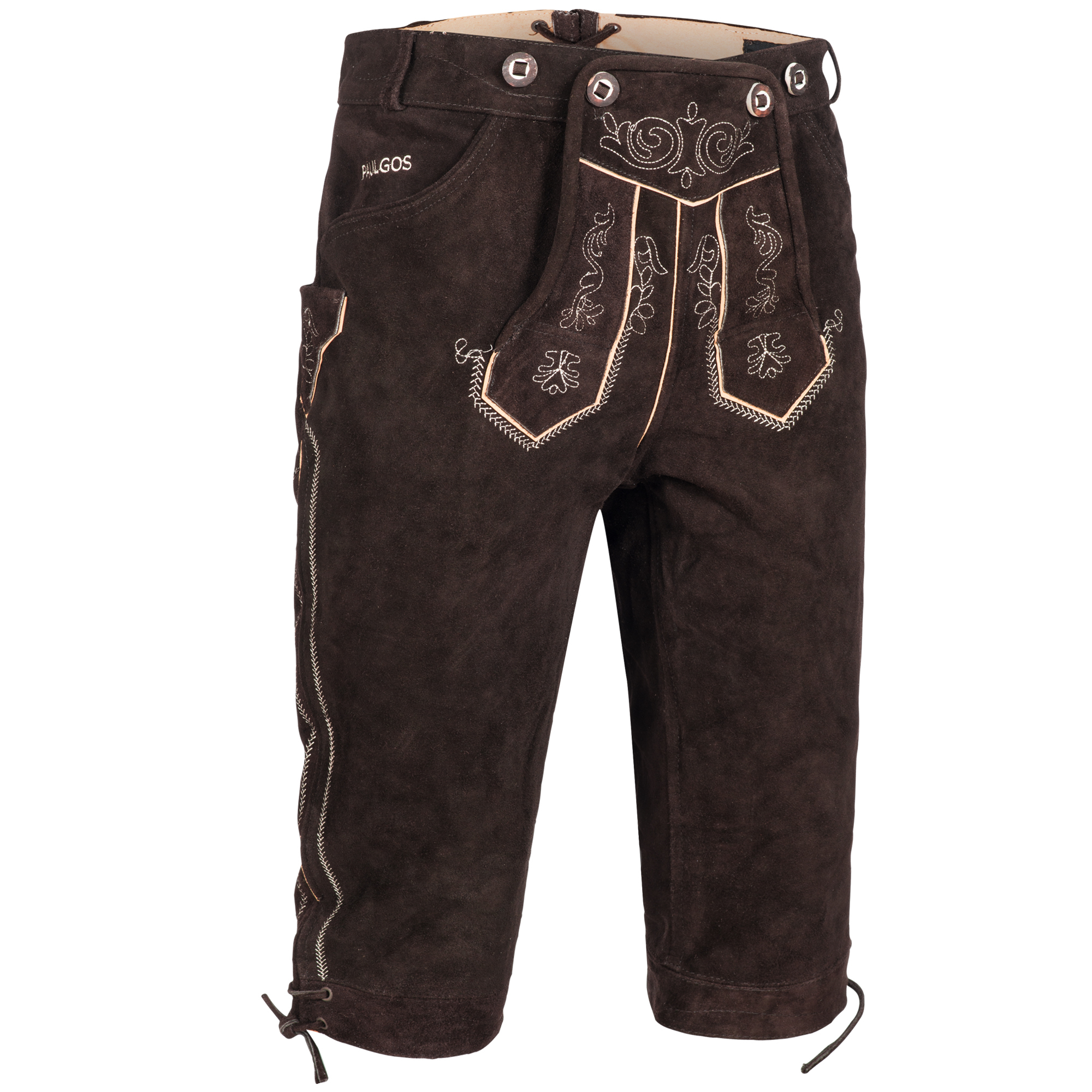 PANTALONI IN PELLE uomo Franz pantaloni folcloristici corti cintura PANTALONI IN PELLE uomo Franz pantaloni folcloristici corti cintura