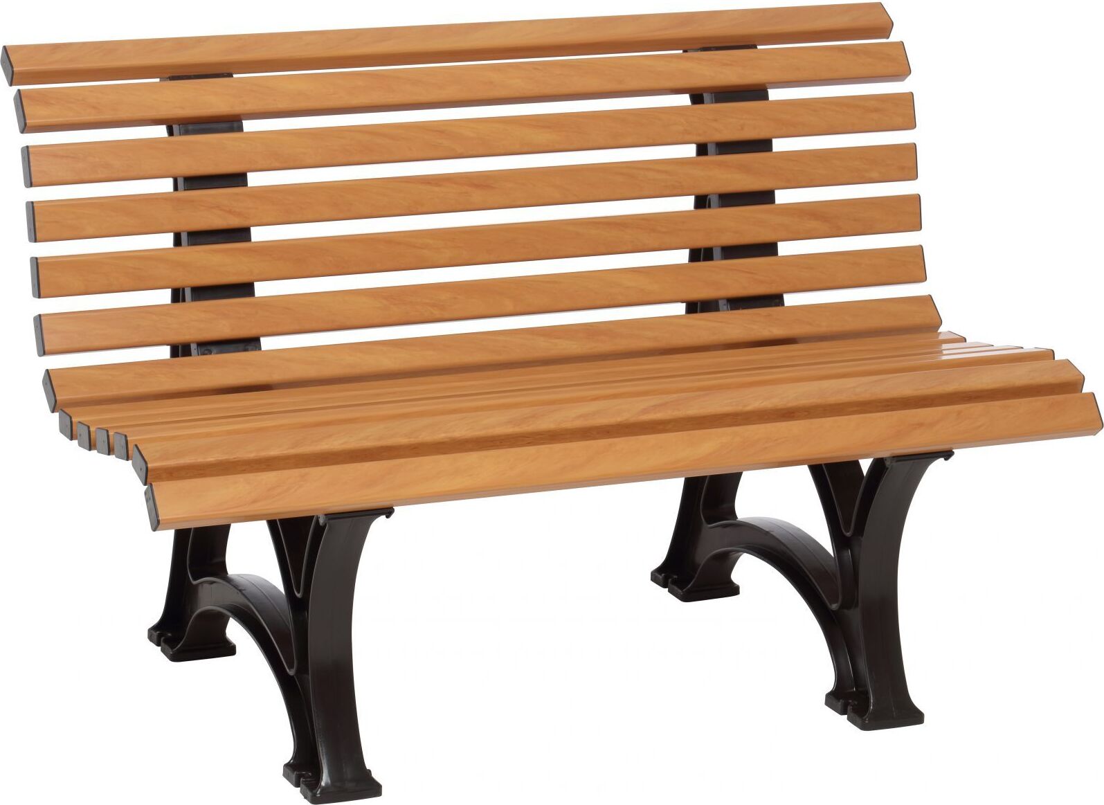 Blome Gartenbank Amrum 2-Sitzer, Pflegeleichte Kunststoff, mit 13 Mehrkammerprofilen, 2 Standfüßen & Lehne, Holzoptik 38030