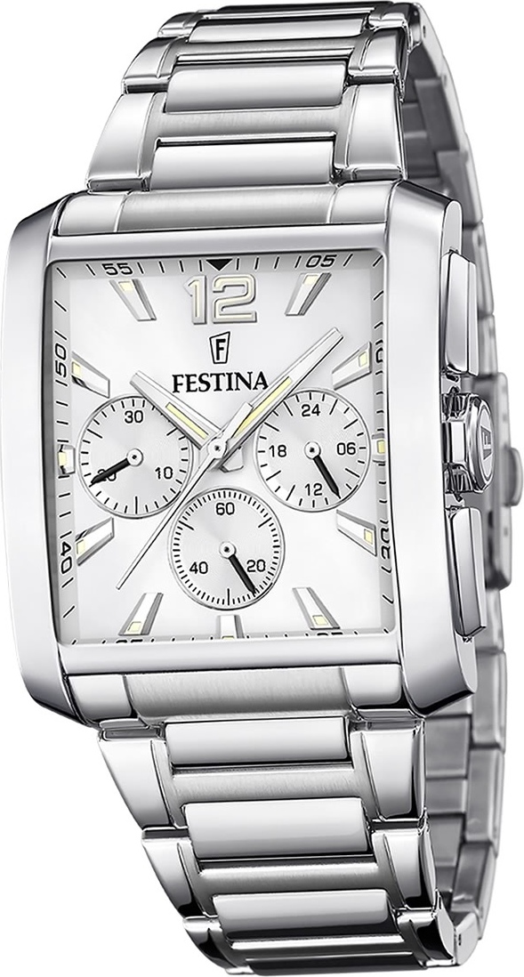 Pánske náramkové hodinky Festina z nehrdzavejúcej ocele strieborné Timeless Chronograph D2UF20635/1